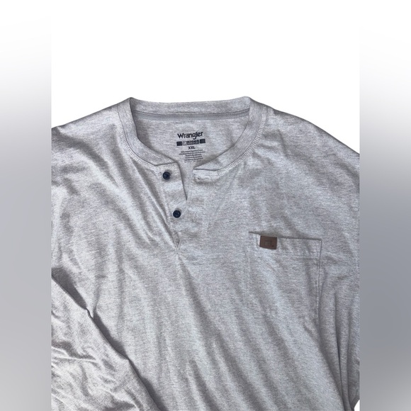 Wrangler Riggs Workwear Men's Solid Long Sleeve Henley Shirt - Picture 2 of 12